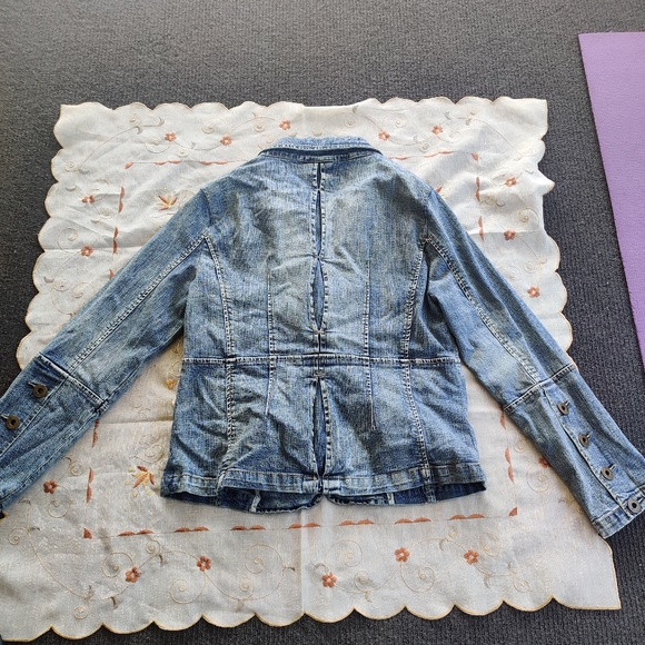 VINTAGE Denim/jean crop jacket - Picture 3 of 3